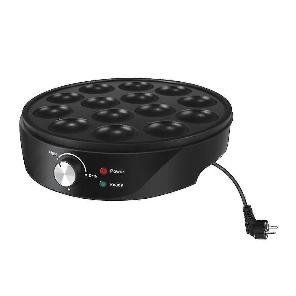 Black Health And Home Electric Takoyaki Maker Pancake Maker Antihaftbeschichtung, leicht zu reinigen Tragbar (EU-Stecker) Happy H