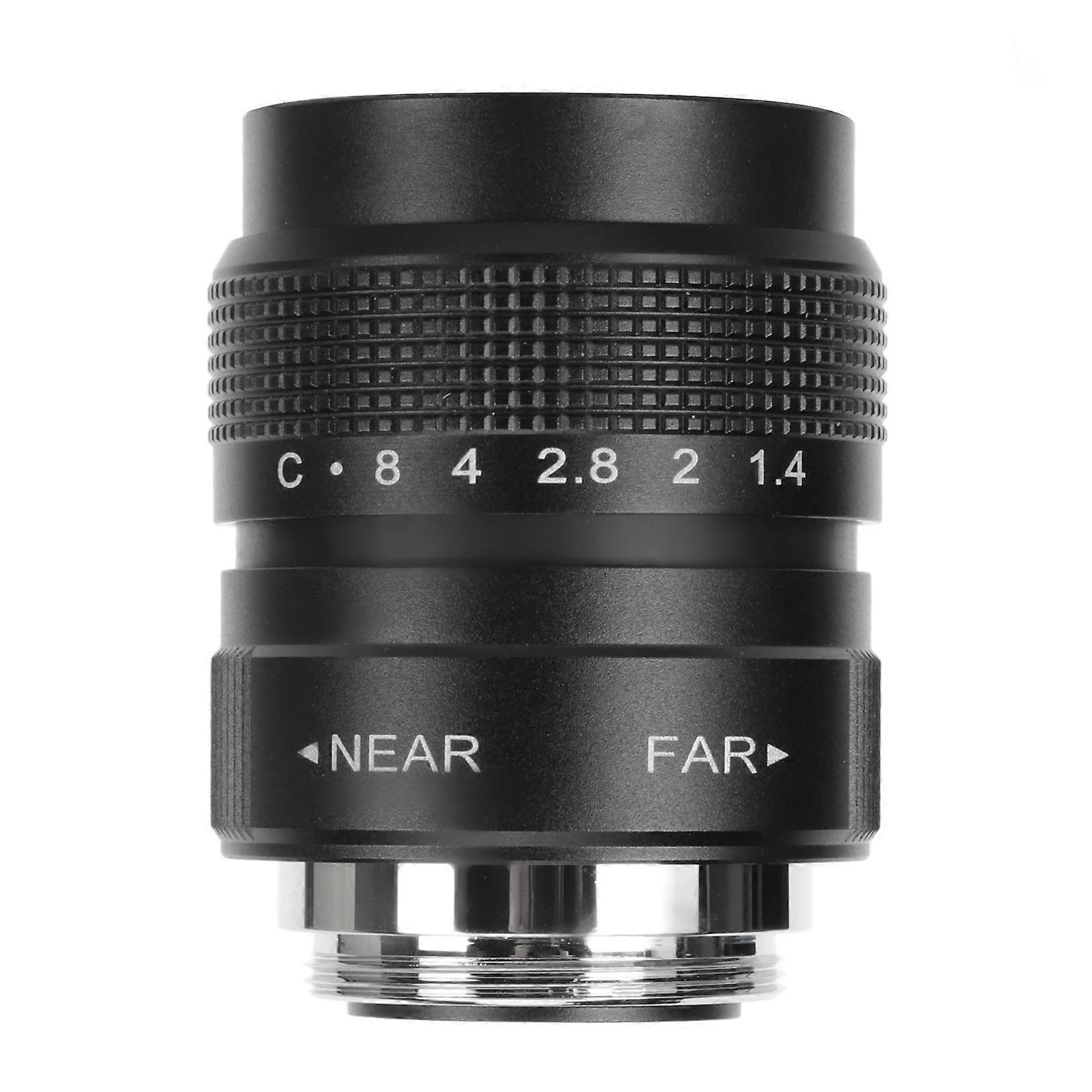 25mm F1.4 CCTV Lens Clear Efficient Light Conduction C Mount Camera Lens for Bar Shop Parking House Warehouse Black NO.8359