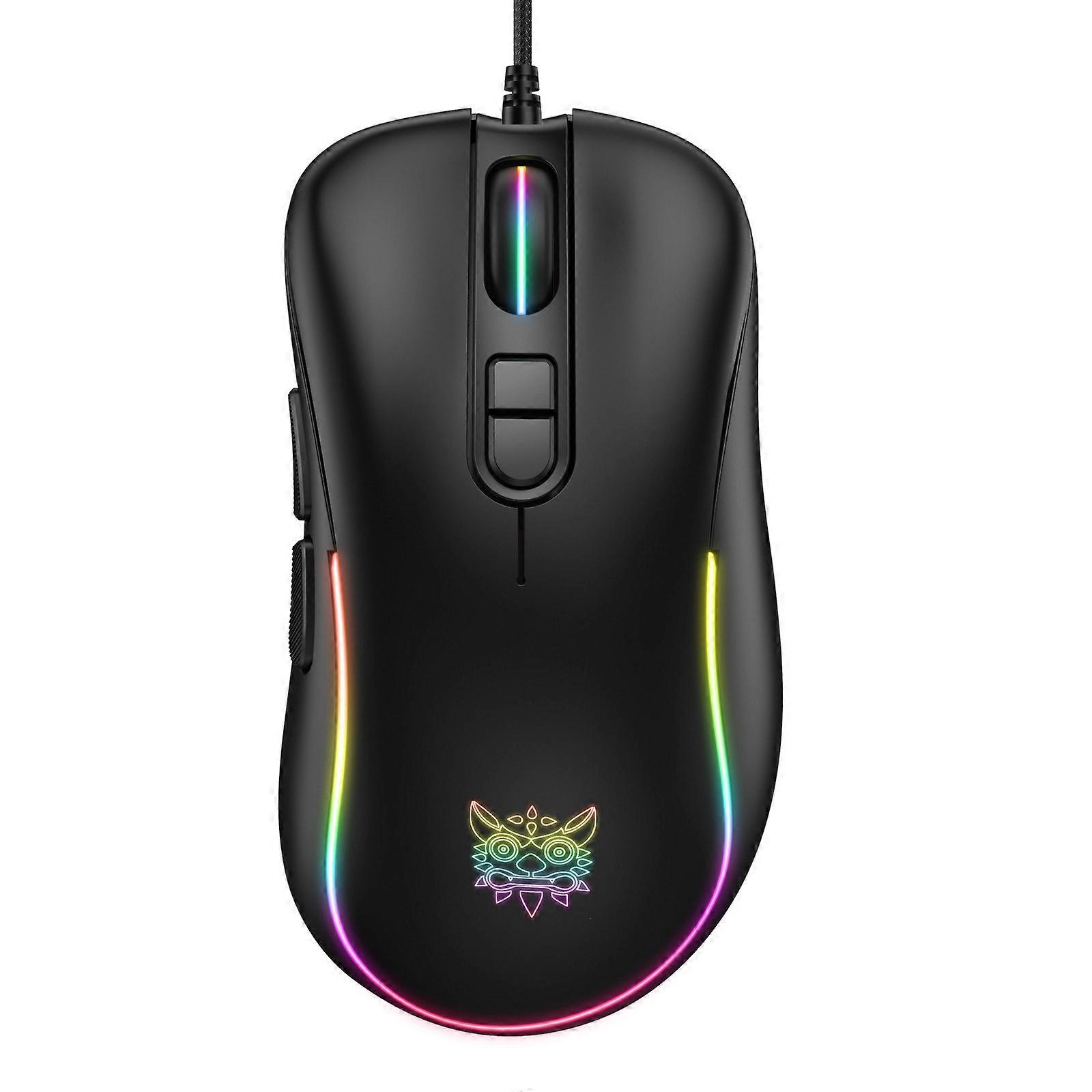 High Performance Wired Gaming Mouse, 7200 DPI, RGB, Adjustable Weights, 6 Programmable Buttons