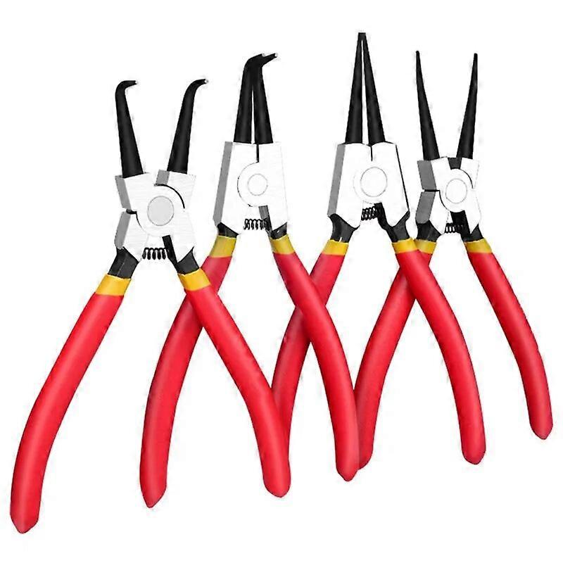 4Pcs/Set Portable 7 Internal External Pliers Retaining Clips Multifunctional Snap Ring Circlip Pliers For Hand Tool