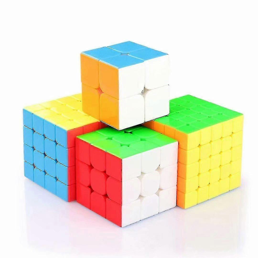 4pcs Magic Cube Speed Cube 2x2 3x3 4x4 5x5 Puzzle Toys Gift For Kidswanan)