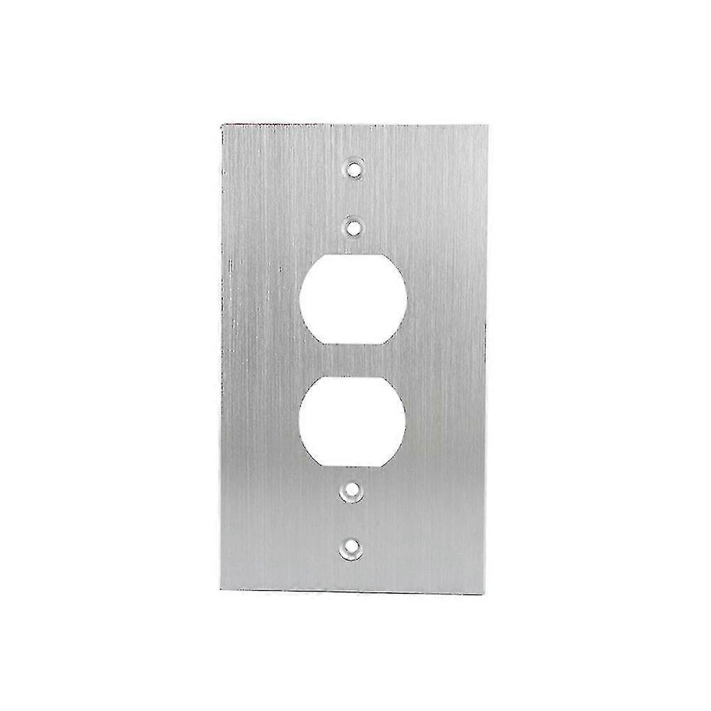 Socket Panel 150x86 Aluminum Alloy Audio Hifi Socket Board, Silver