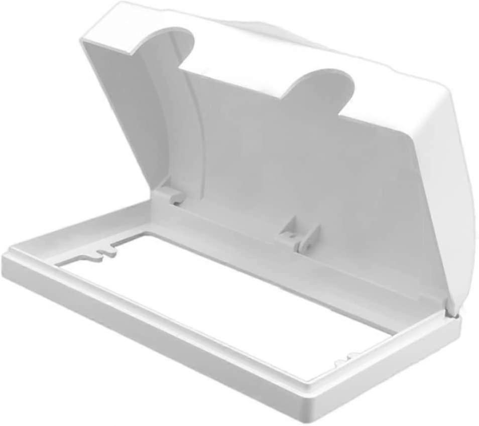 Th Double Socket Protector Cover Waterproof Electric Plug Socket Cover Baby Safety Boxwhite1pcs