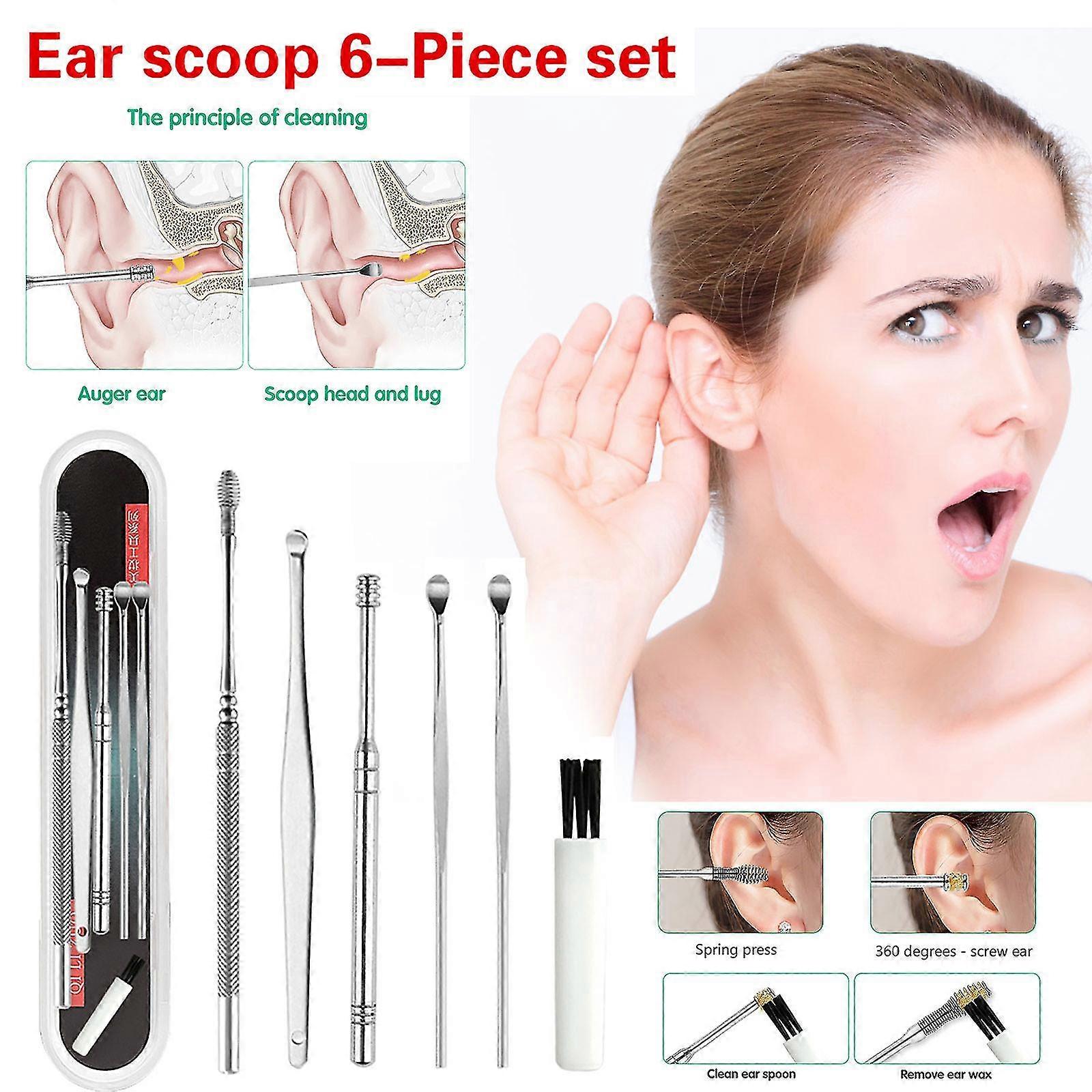 5 Stainless Steel Ear Picks Double-headed Ear Picking And Picking Tools