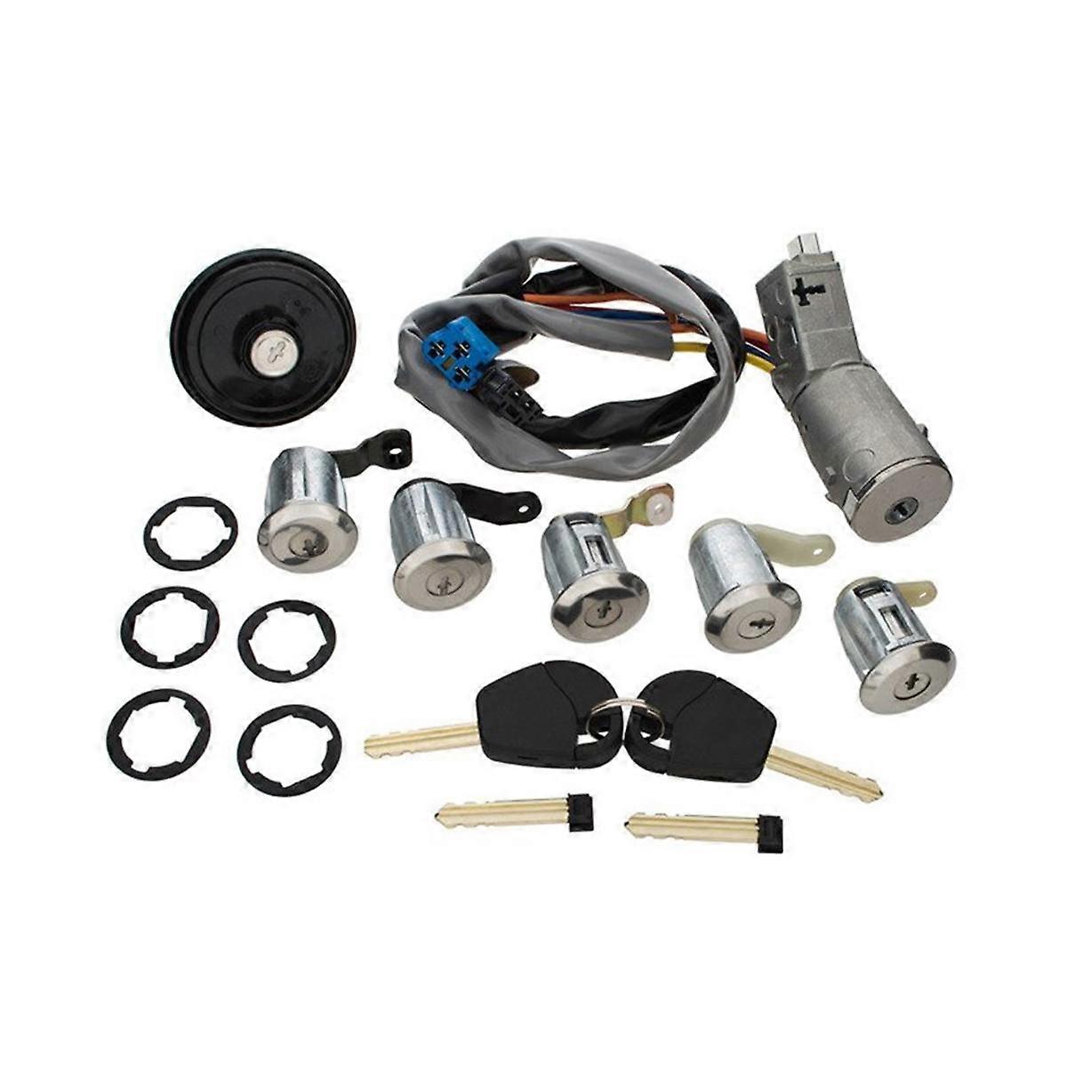 Ignition Door Lock Key Fuel Tank Cap Door Lock Barrels Set for Partner Berlingo 4162.CF 4162CF