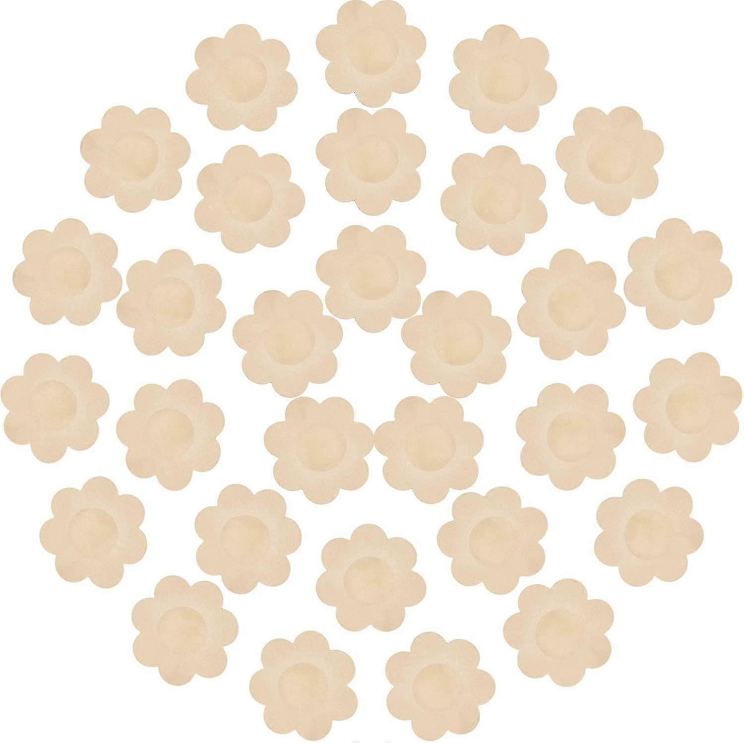 30 Pieces Nipple Cover Plum Shaped Disposable Breast Covers Self-adhesive Petal Bra Pasties