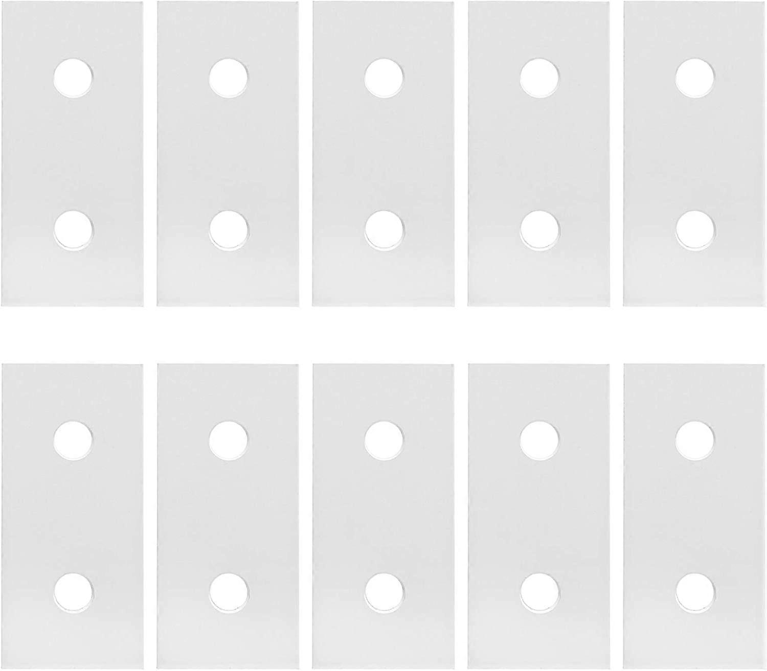 10Pcs Joining Plate Aluminum Flat Straight Brackets Connecting Reinforcement Vertical Connection Tool(