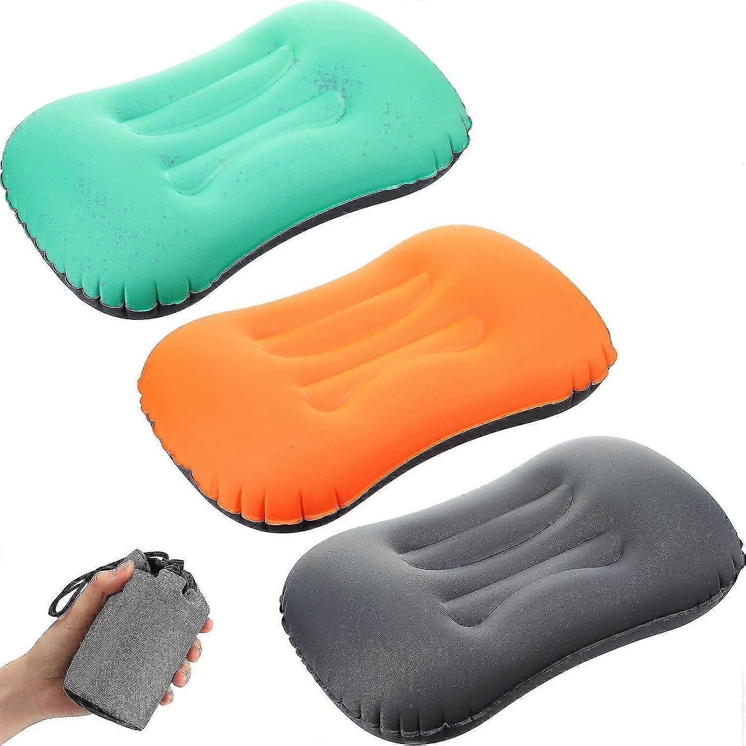 3 Pcs Inflatable Camping Travel Pillow Ultralight Inflating Pillows Lightweight Portable Backpacking