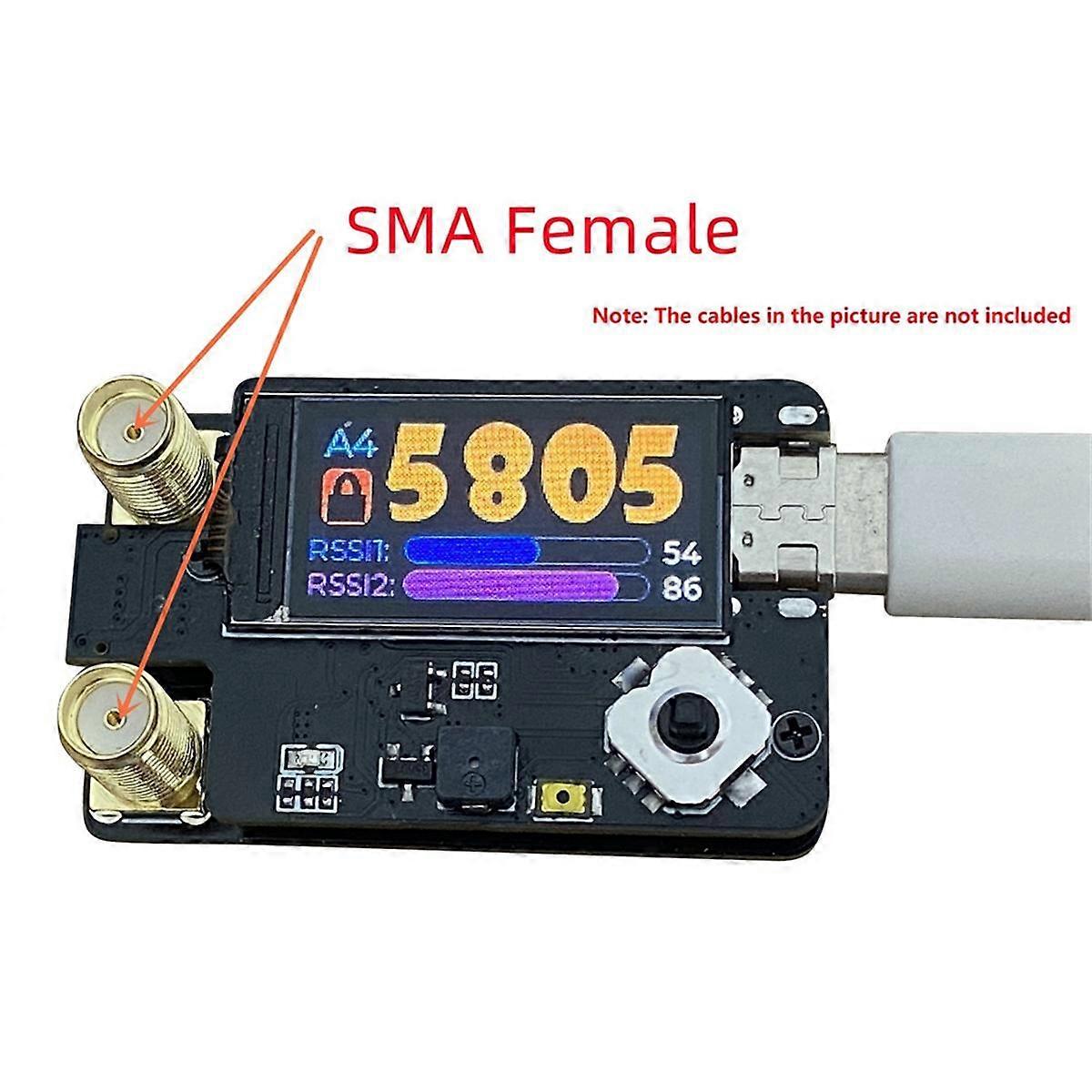 RX5808 4.9G 5.8G 6.1G PLUS Módulo receptor de doble antena para /fatshark / V1 V2 gafas, SMA Hembra C