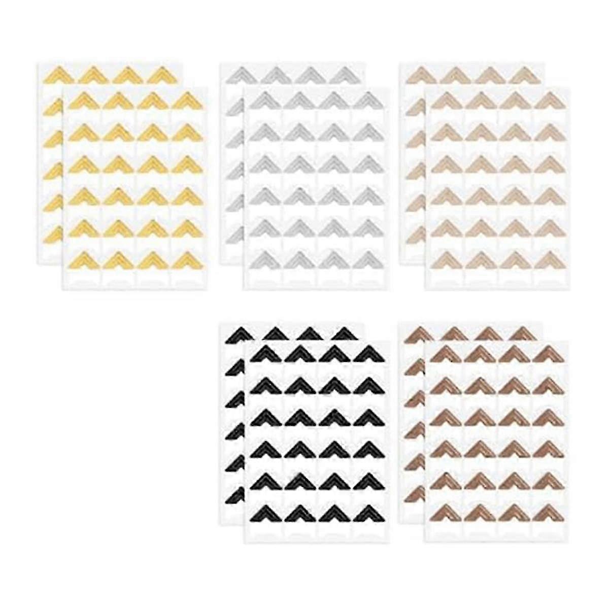 240 κομμάτια Photo Corners συμβατά με Scrapbooking, Gold Photo Corner αυτοκόλλητα, αυτοκόλλητη τοποθέτηση φωτογραφιών