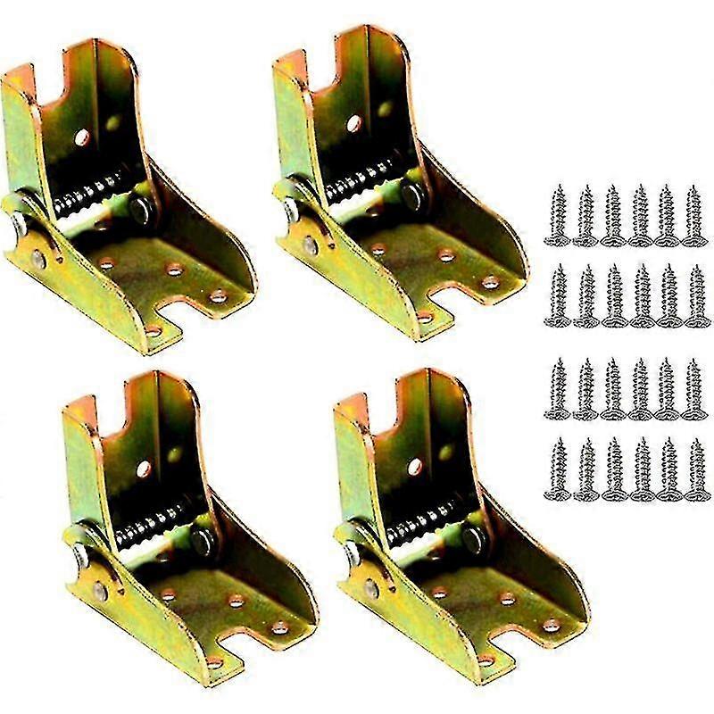 Folding Table Hinges, Leg Extensions, For Folding Table Legs, Folding Tables, Invisible Accessories For Kitchen Folding Tables-4 Pieces - Gold