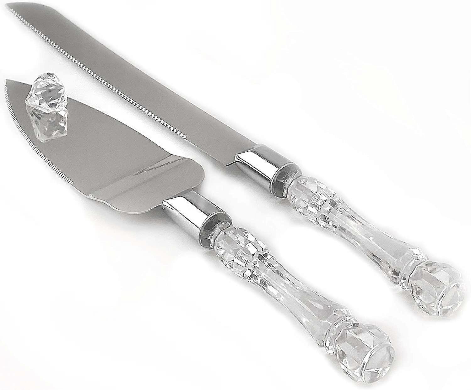 Cake Knife and Server Set Acrylic Stainless
