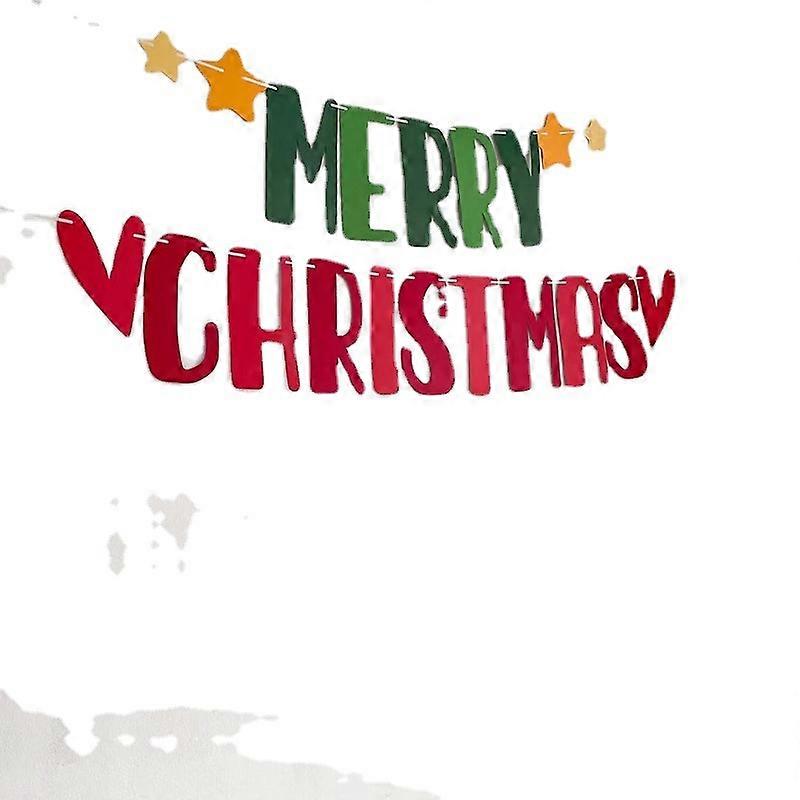 Christmas Bunting Banner Ornaments Pull Flag