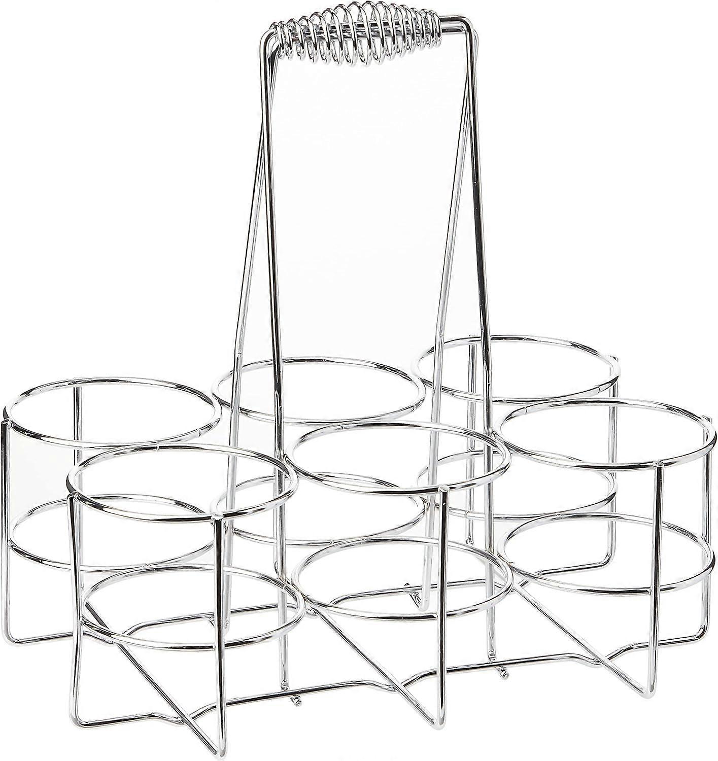 chrome metal bottle rack