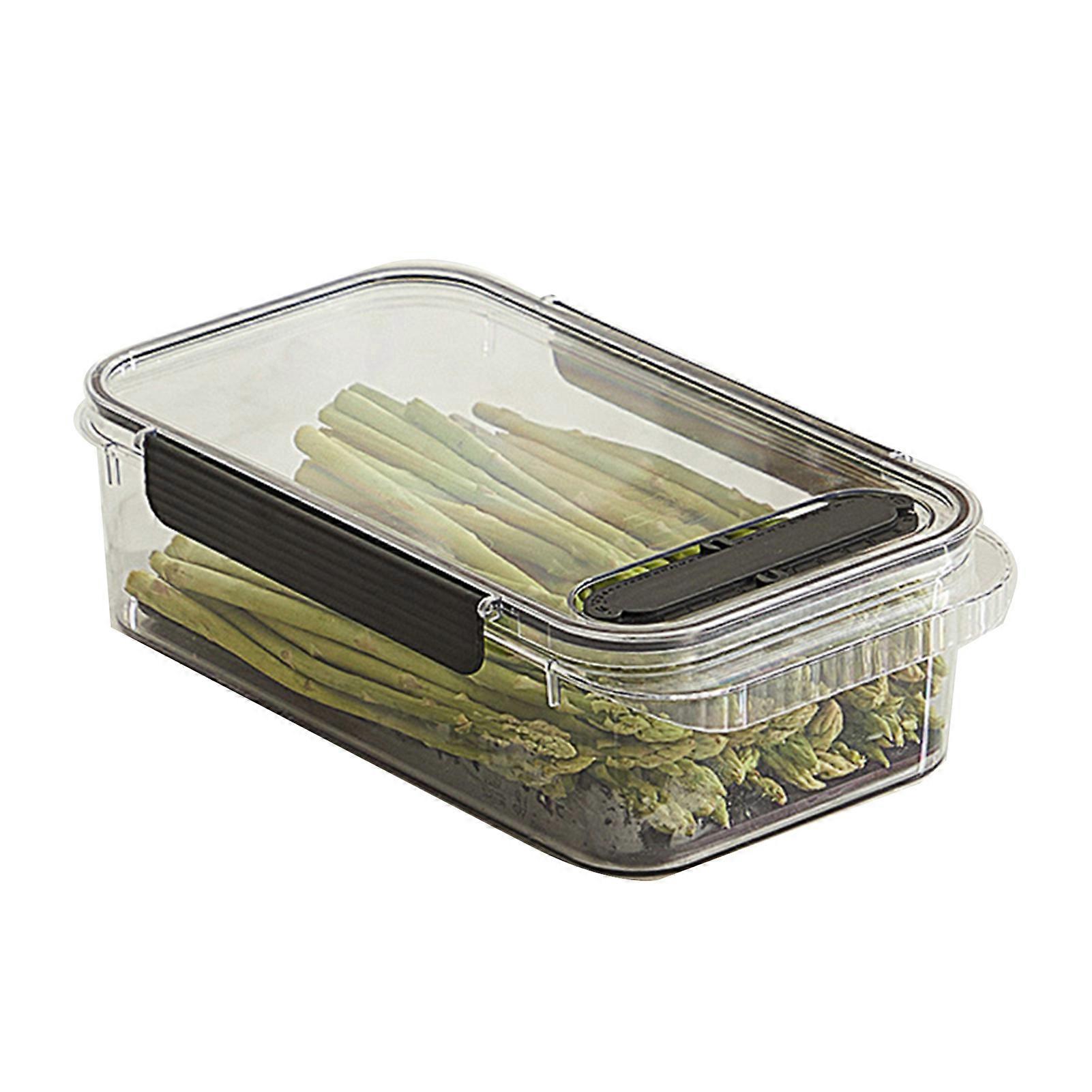 Refrigerator Storage Box Food-Grade BPA Free Large Capacity Extended Handle Design Vegetable Egg Fruit Organizer Storage Box
