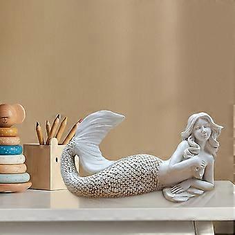 Tail Up Mermaid Figurine Set - Nautical Decor - California Seashell Co