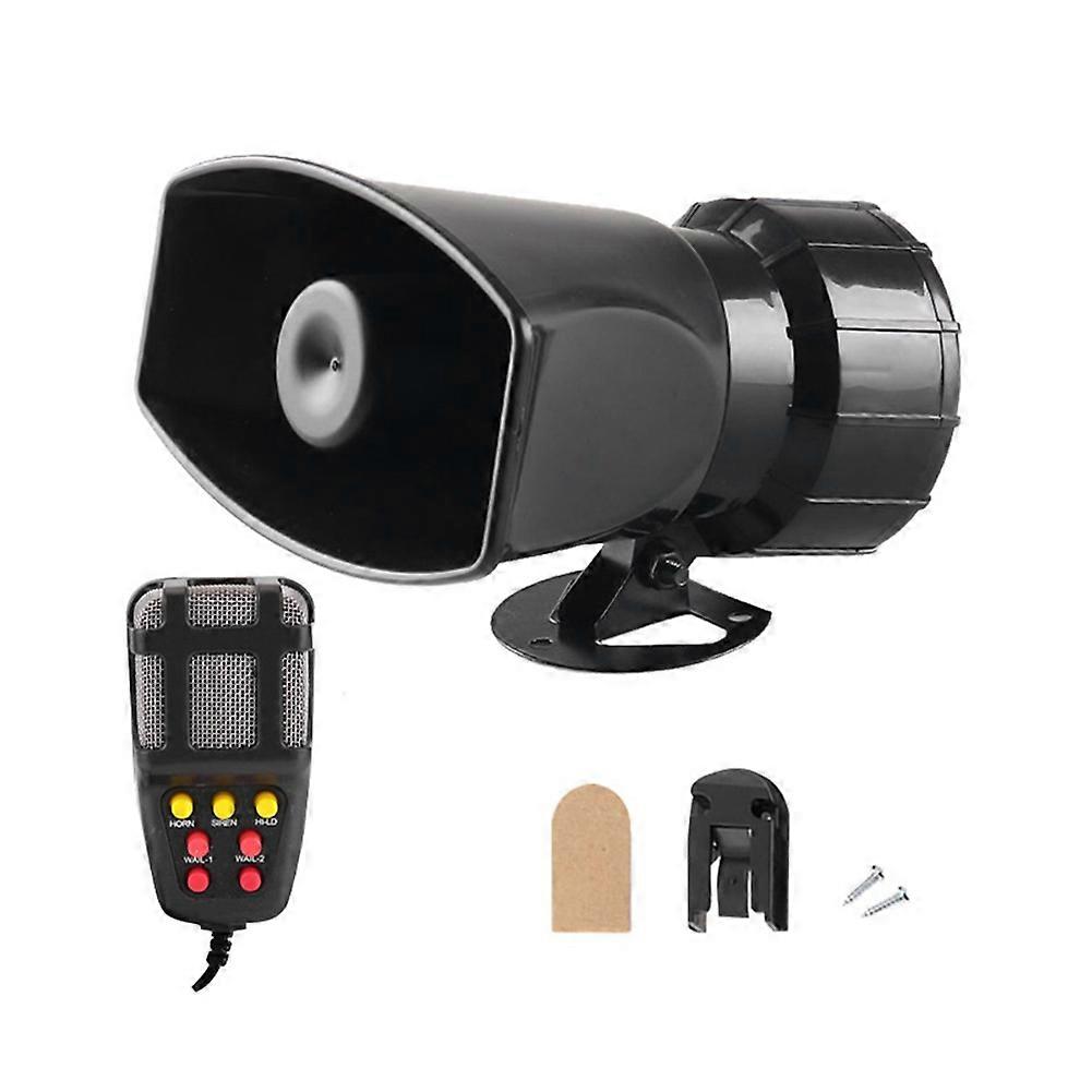 צופר רכב רמקול רב תכליתי משטרה סירנה אוויר צופר אזעקת מגפון אופנוע חירום 12v 100W רב טון & קלקסון קרניים