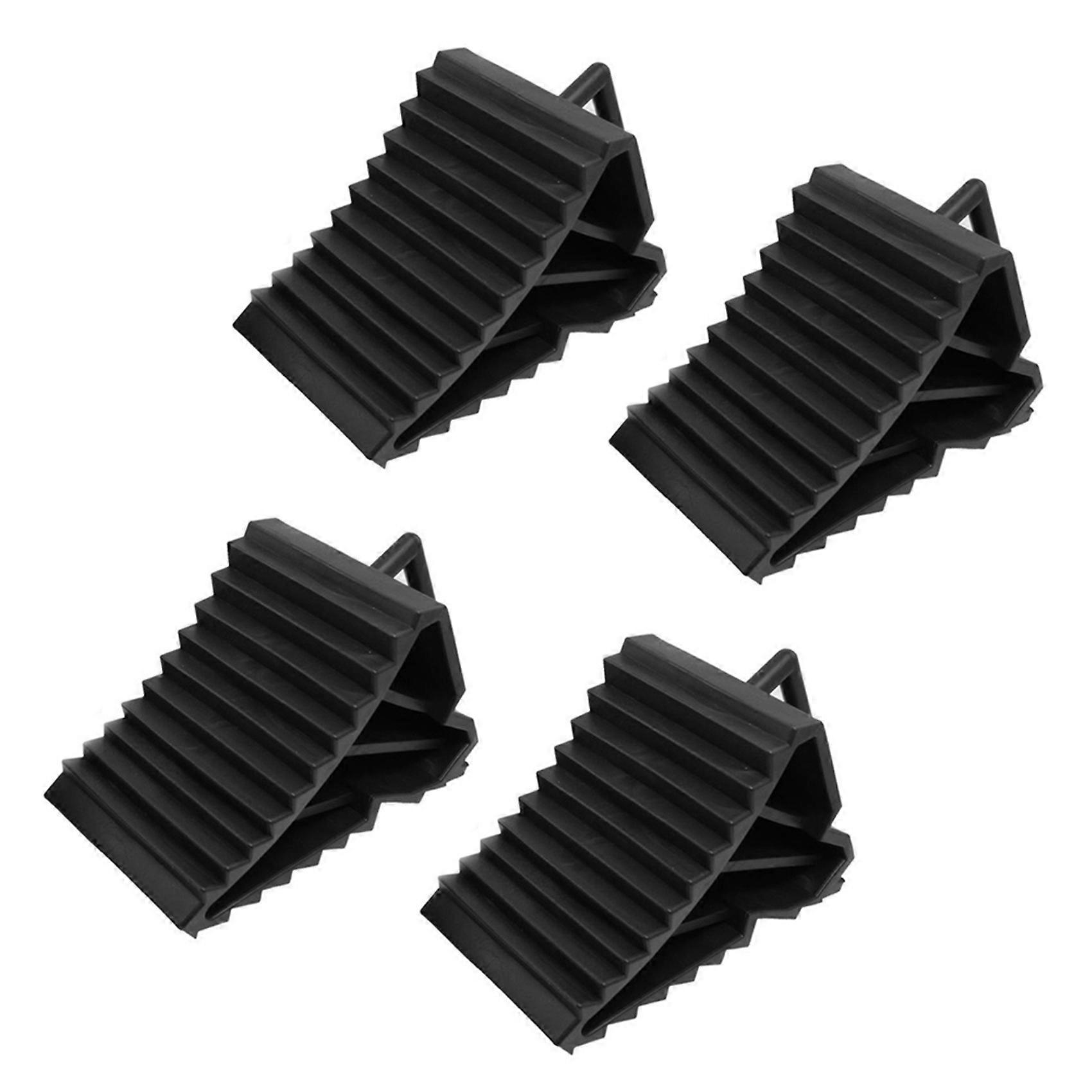4 Pcs Antislip Fahrzeug Auto Lkw Rad Reifen Chock Stop Block Schwarz