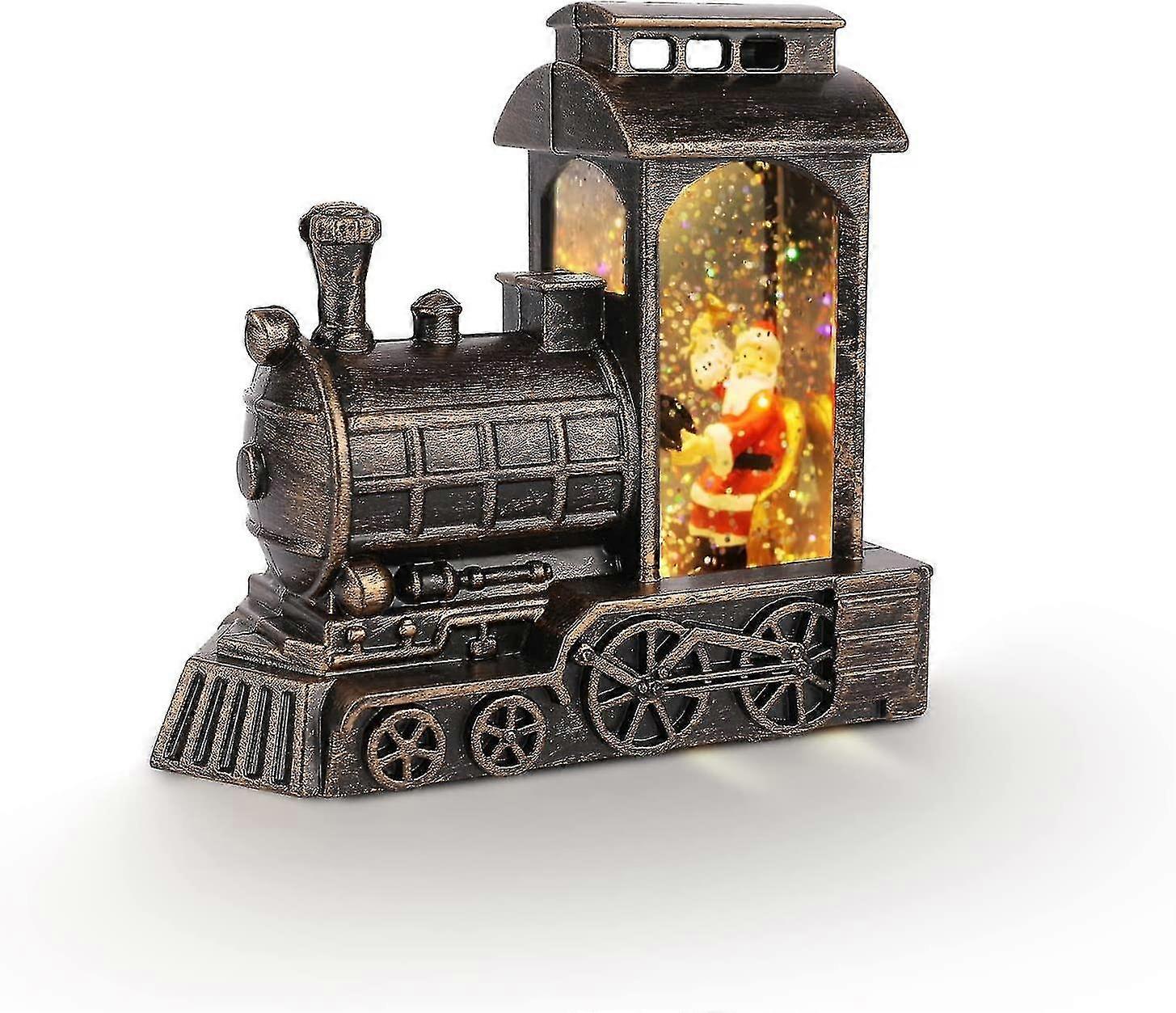 Christmas Snow Globe Lantern Train,battery Operated