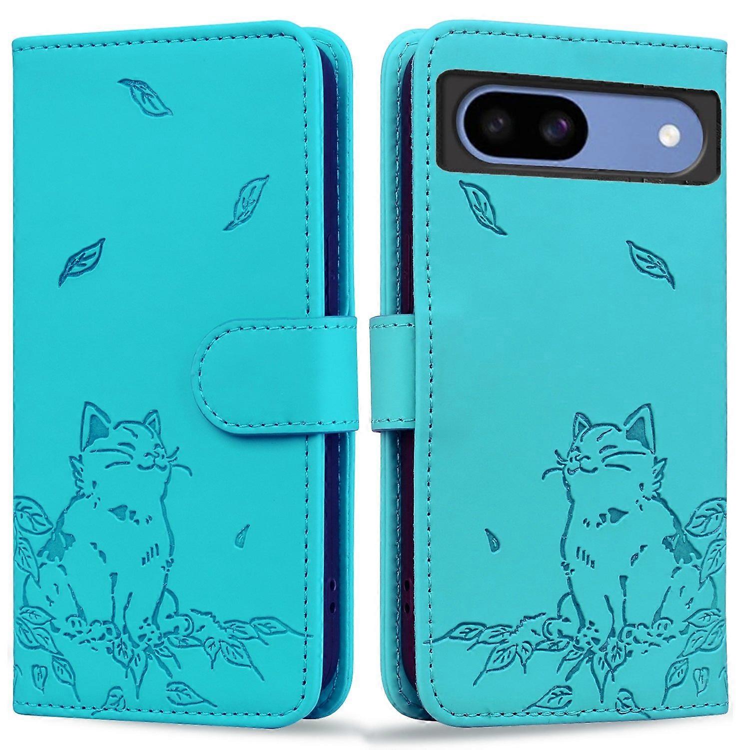 Cute Cat Leather Phone Case For Google Pixel 8a