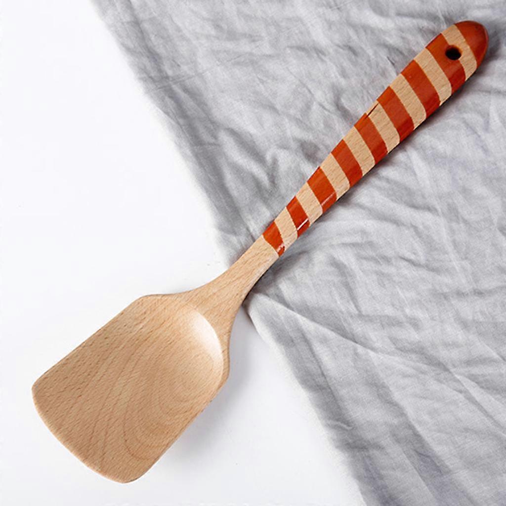Beech Wood Cooking Spatula Shovel Kitchen Cookware Kitchenware Spiral