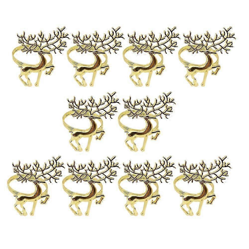 10 Pz Oro Portatovaglioli per Coperti, Ricevimenti di Nozze, Natale, Ringraziamento e Cucina