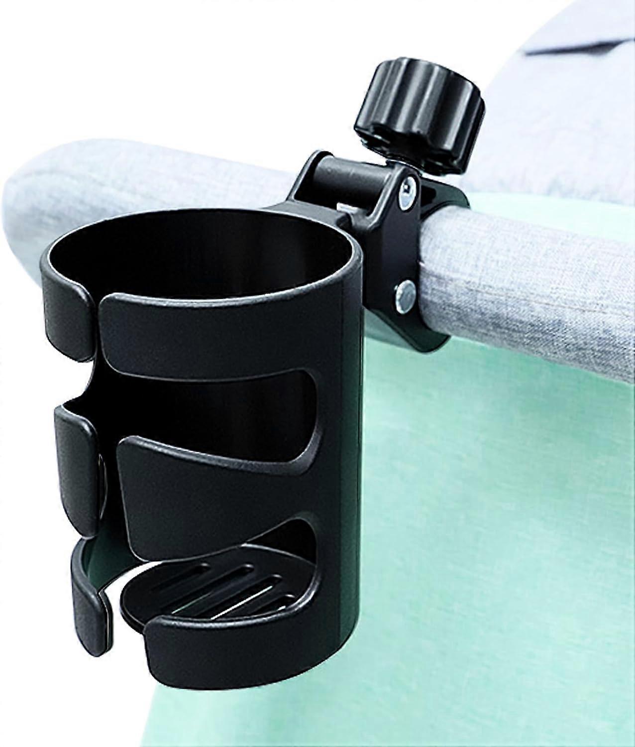 Stroller Cup Holder, Universal Bottle Holder for Stroller Bike Scooter with 360° Rotation, Fits Most Cups