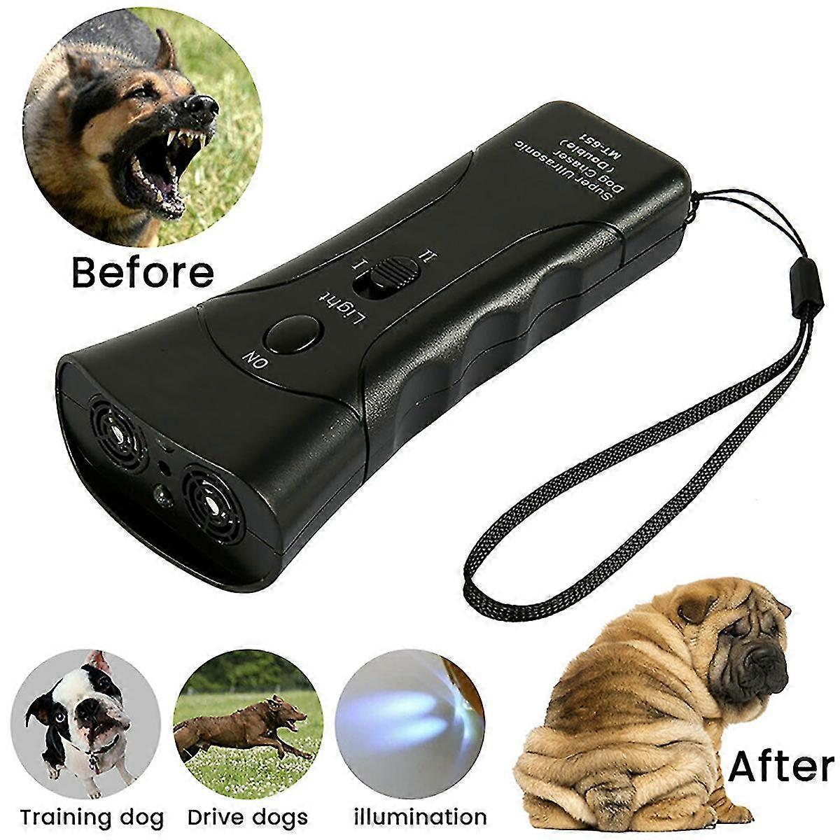Pet Gentle Ultrasonic Anti Dog Barking Trainer Led Light Gentle Chaser Device Repeller