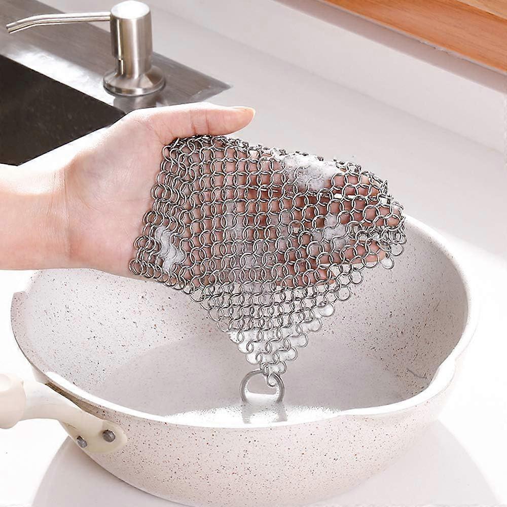 Cast Iron Cleaner , 8 x 6 Cast Iron Skillet Cleaner Stainless Steel ...
