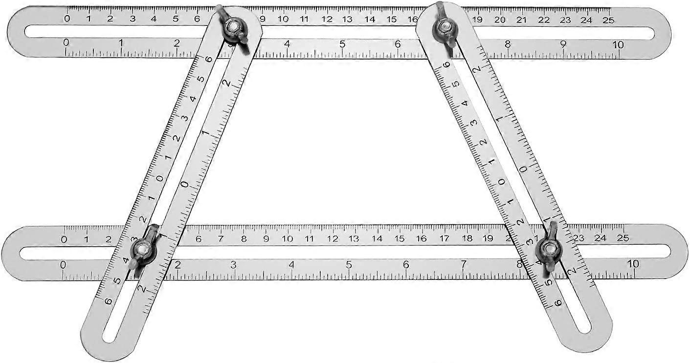 Angle Measuring Ruler , Angle Measuring Tool , Multi Angle Ruler , Four Folding Aluminum Alloy Double Scale Folding Ruler Ruler Angle Measuring Tool