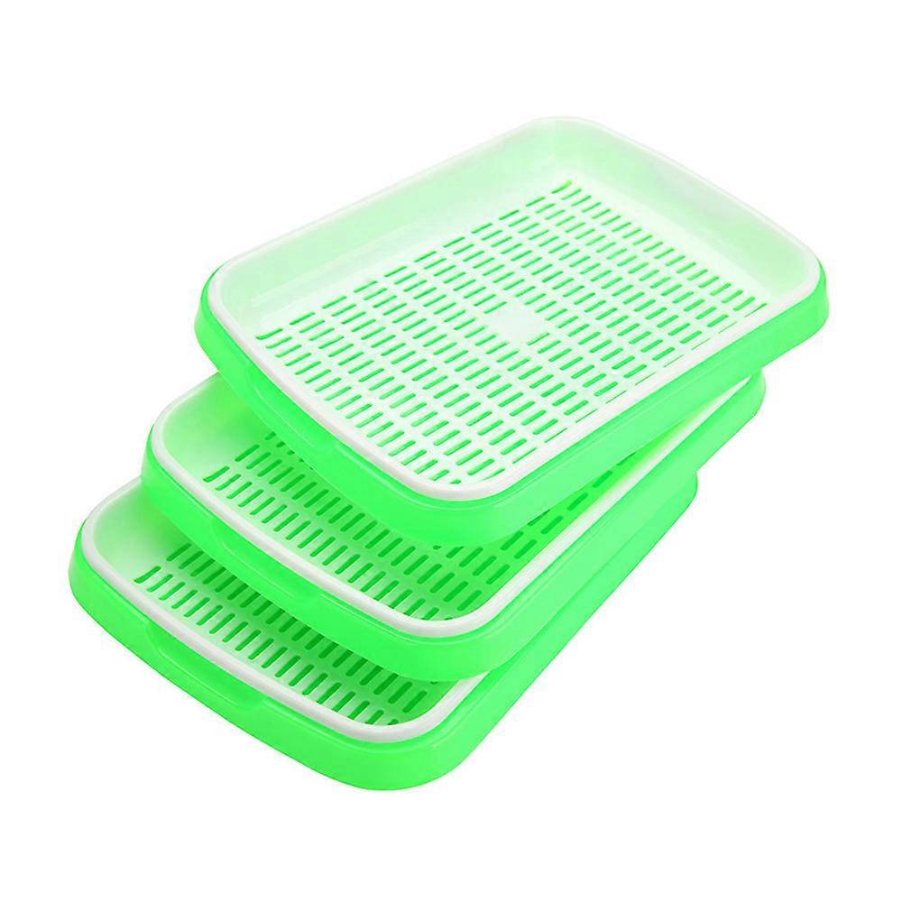 2pcs Bean Seed Sprouter Trays With Shelf Plastic Double-Layer Nursery Pots Germination Hydroponics Sprouting Storage Grower Kit