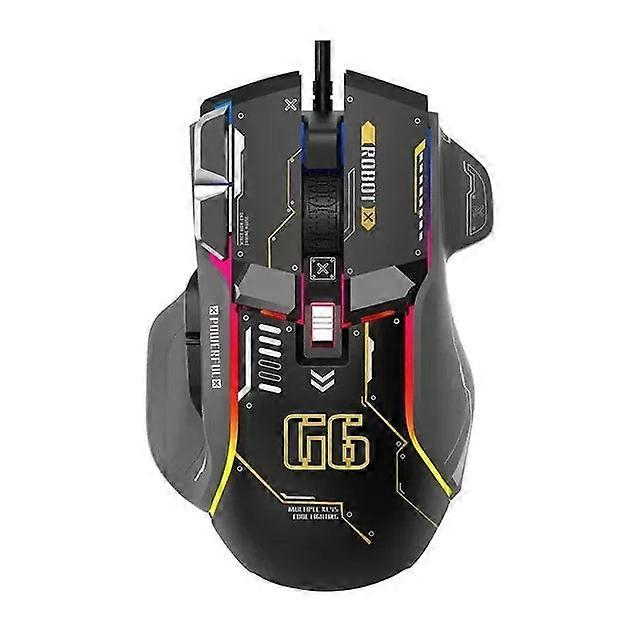 G6 Mouse Wired 128000dpi Chipa826 Rgb Ro-programmable Ergonomic Design Superior For Gaming And Work