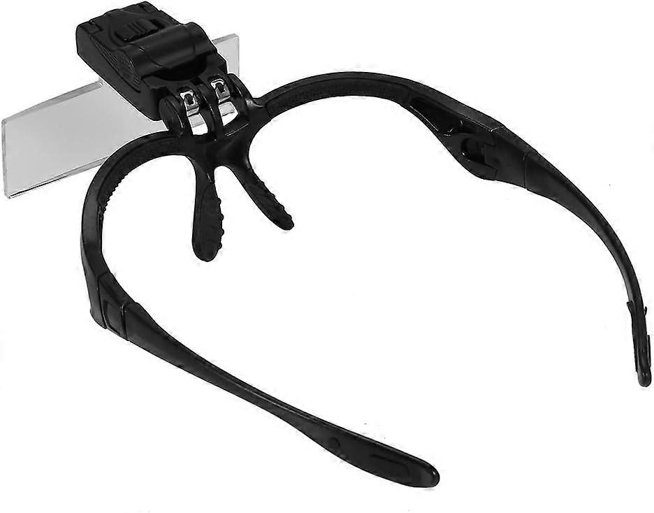 LED Head Illuminated Magnifying Loupe Jeweler Watch Repair Eyelash Extension Headband Magnifier with Adjustable Lens Angle and Wide Visual Range