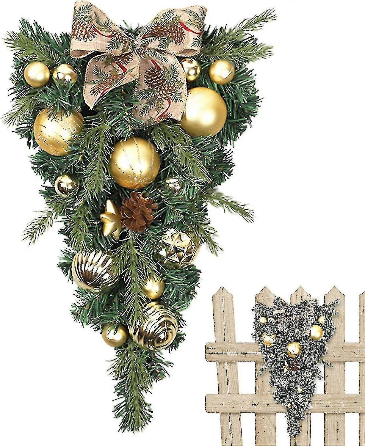 Artificial Christmas Wreath For Front Door