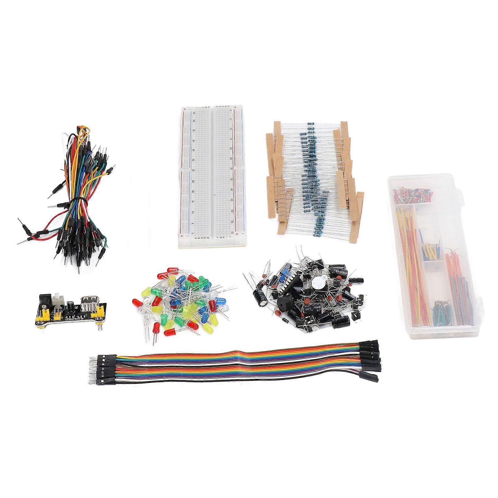 Electronic Component Kit with 830 Tie Points Breadboard - Starter Assortment for R3