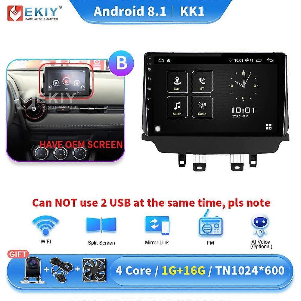 Android Auto Radio For Mazda CX-3 CX3 Mazda 2 DK 2014-2021 Carplay Stereo Car Multimedia Player GPS Navigation 2din DVD
