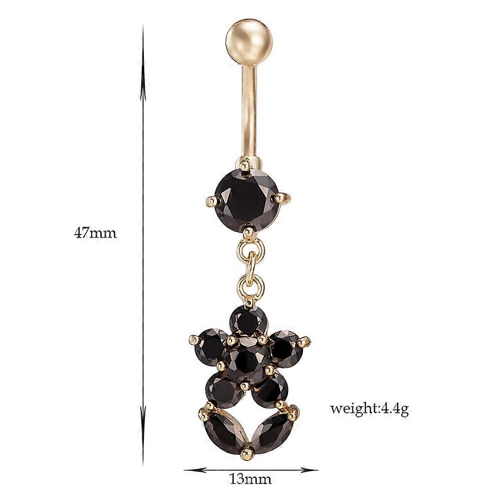 Zircon Petite Fleur Nombril Boucle Bague Délicate