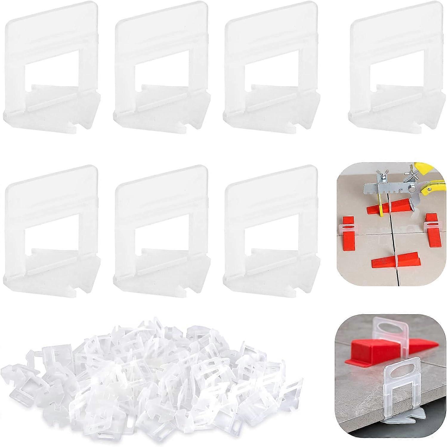 Leveling Spacer, 1mm Leveling System Spacer for Tile Tiler Leveler Spacers Clips Corners, 100 Pieces