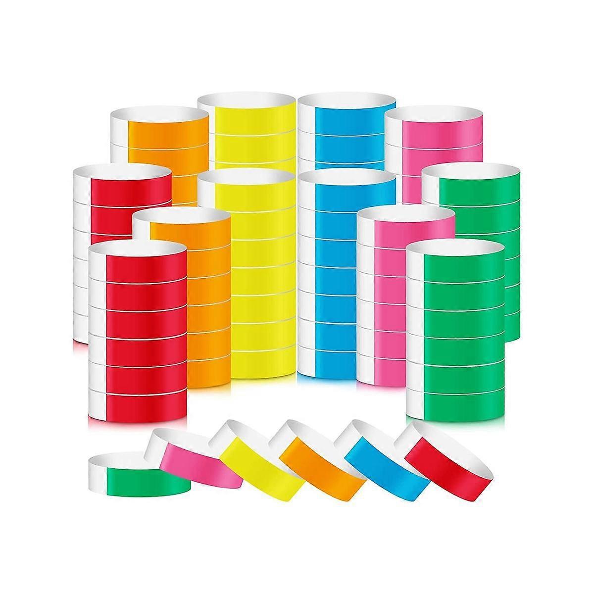 1200 Pieces Colored for Events Wrist Bands Paper Bracelets Waterproof Arm Bands for Events Custom A