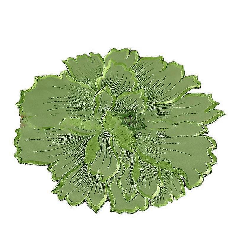 Beautiful Flower Shape Placemat Exquisite Fine Texture Polyester Dinner Mat for Home-ZZY