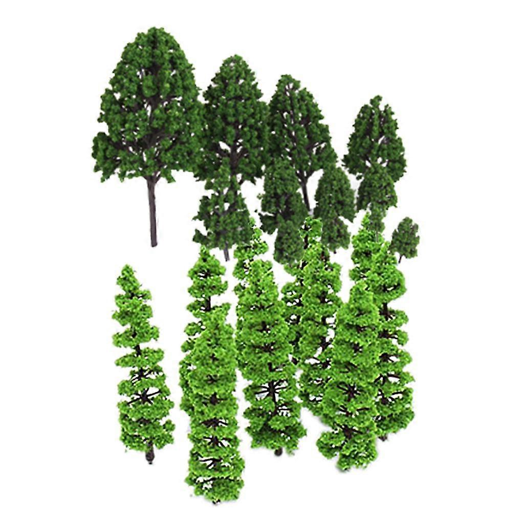 Model Fir Tree Train Plastic Trunks Set Scenery Landscape HO N - 22PCS