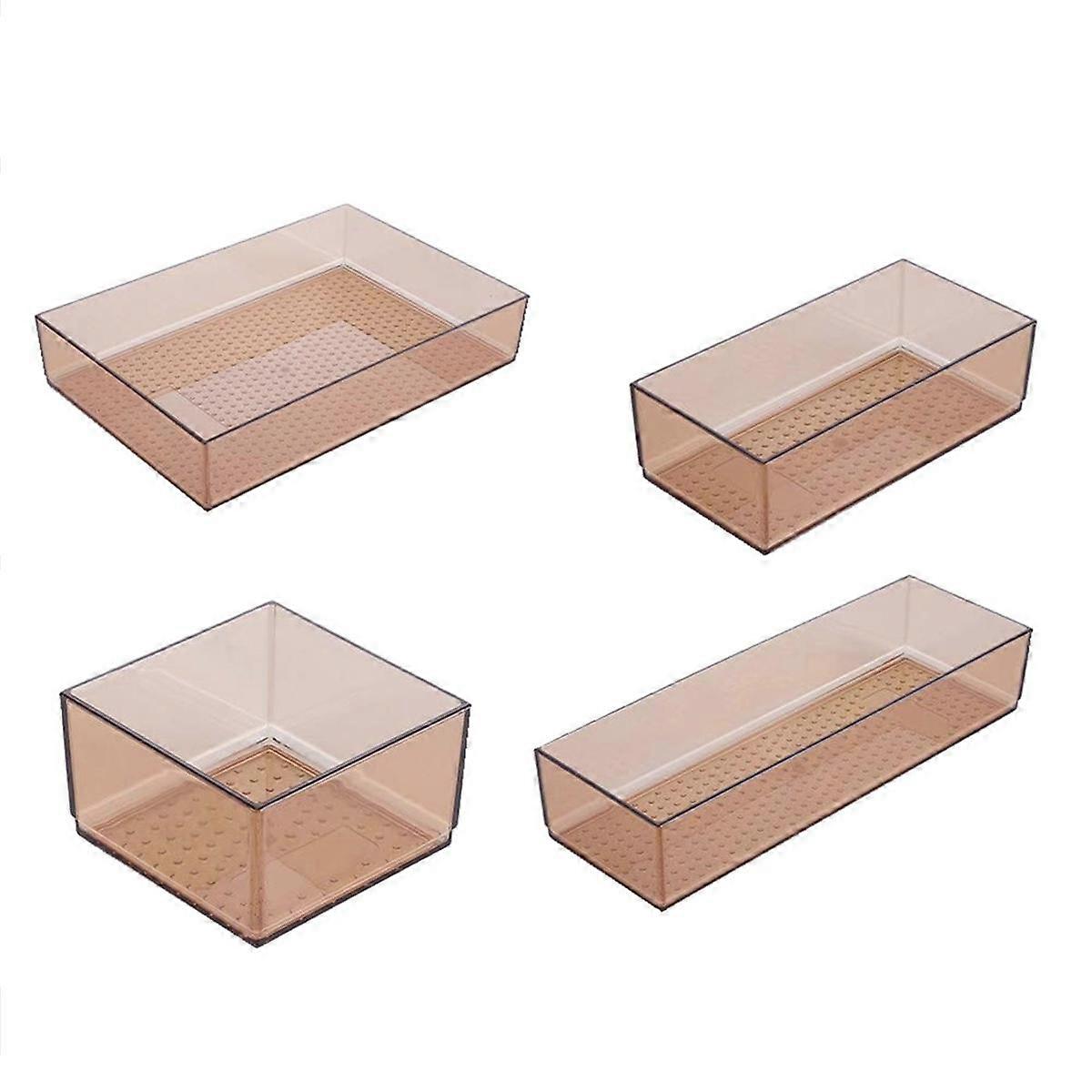 Desktop Storage Box Cabinet Drawer Plastic Separator Kitchen Tableware Frame Box Transparent Superimposed Cosmetic Box