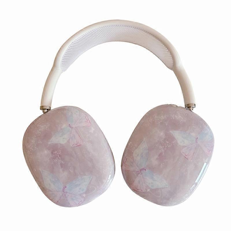 For AirPods Max Marble Butterfly Pattern Headphone Case Butterfly