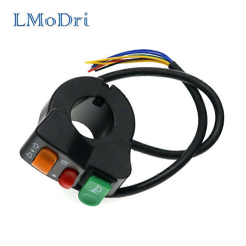 LMoDri Motorcycle 7/8 Handlebar Horn Turn Signal Head Light Beam Kill Switch