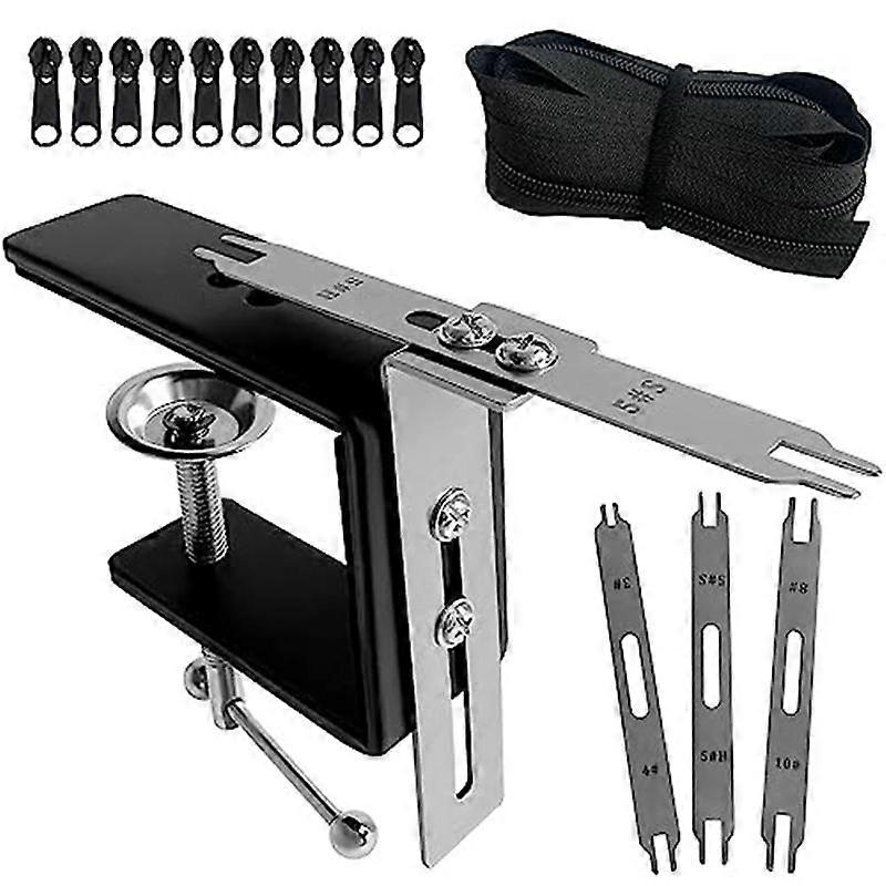 Zipper Jig Sliders From 2.5 to 10. Give 3-Foot Bulk Zipper, Made of Stainless Steel Material