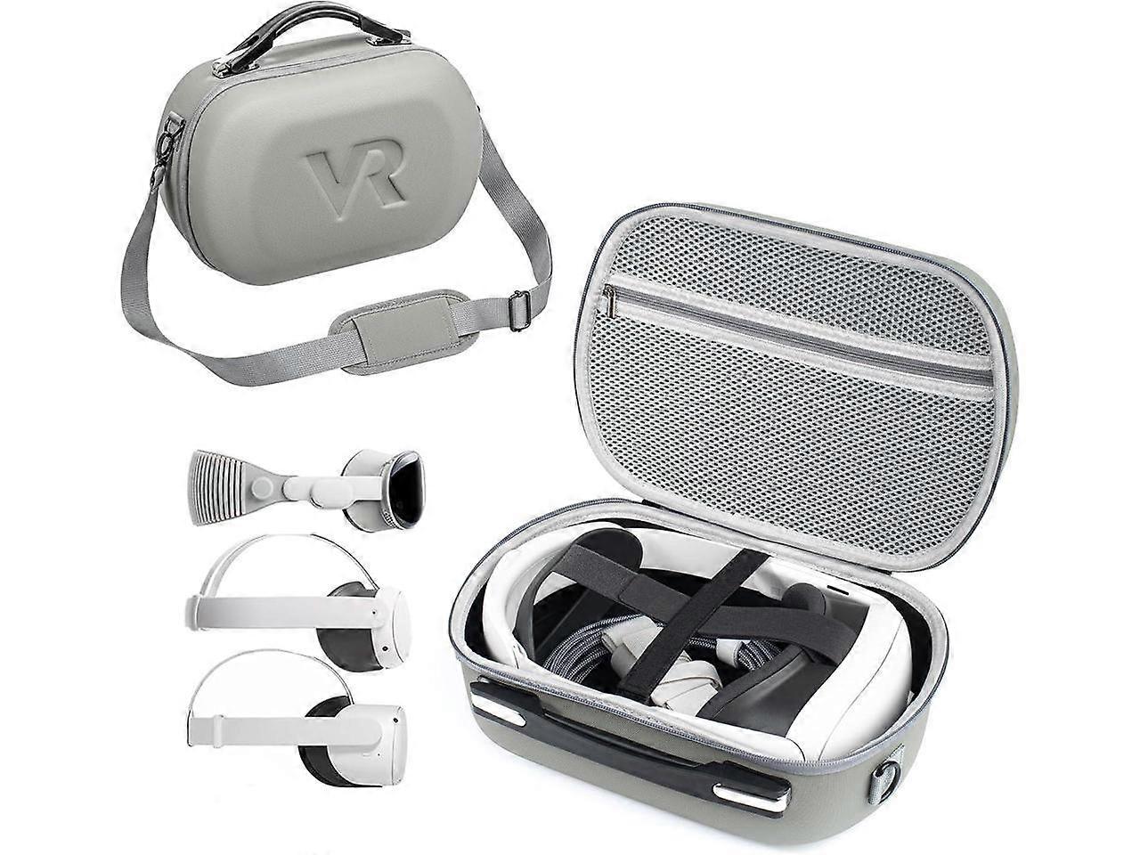 Hard Carrying Case for Meta Quest 3, Quest 2, Vision Pro, Large Capacity Travel Case for Oculus Quest 3 VR Gaming Headset and Touch Controllers Access