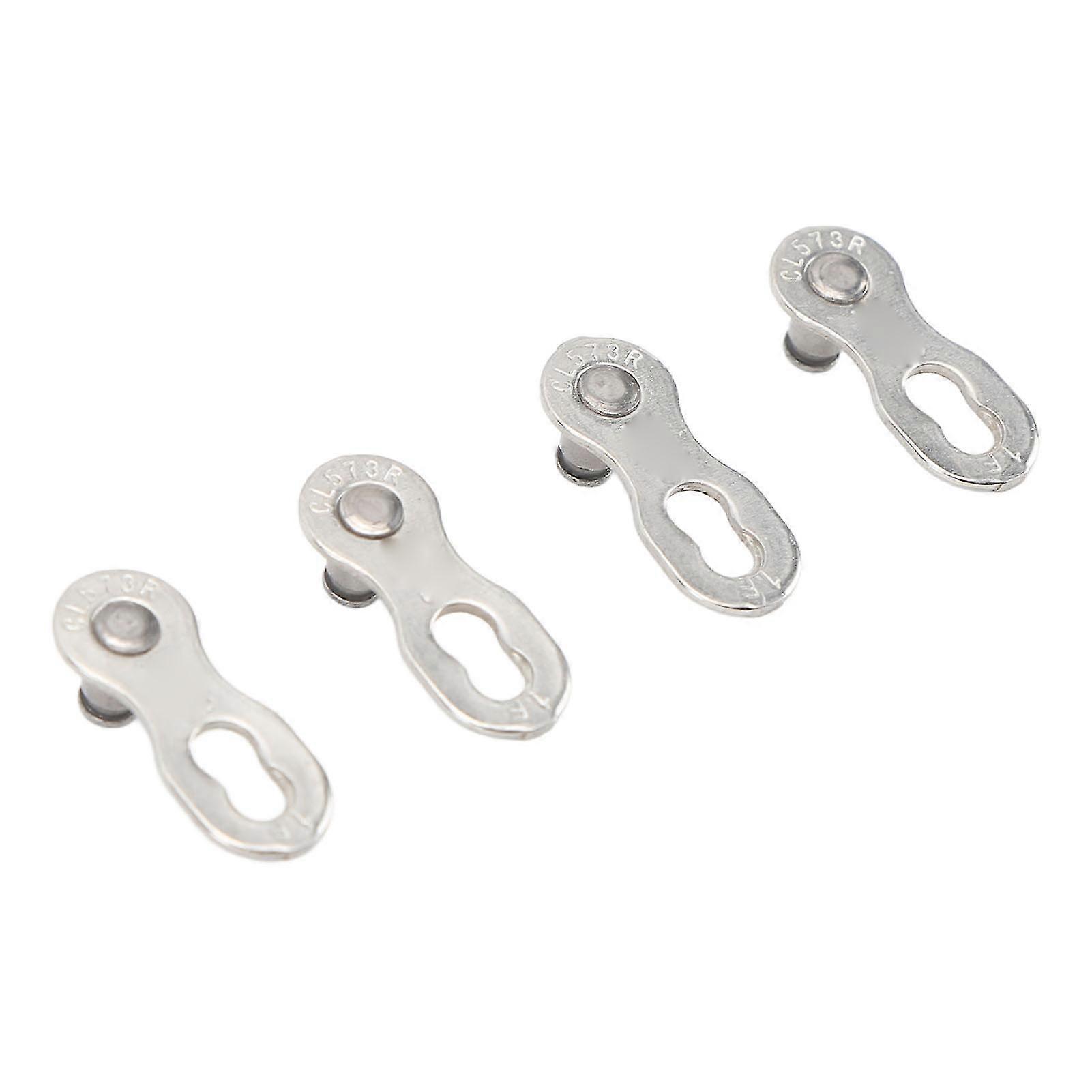 4pcs Bicycle Missing Link 6 7 8 Speed Reusable Alloy Steel Bicycle Quick Split Chain Silver