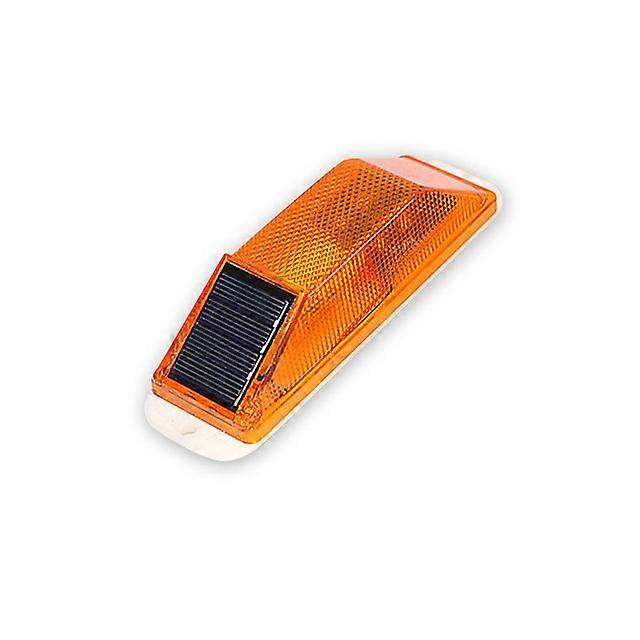 Car solar warning light red and yellow guardrail fence reflective cursor night strobe solar outline light