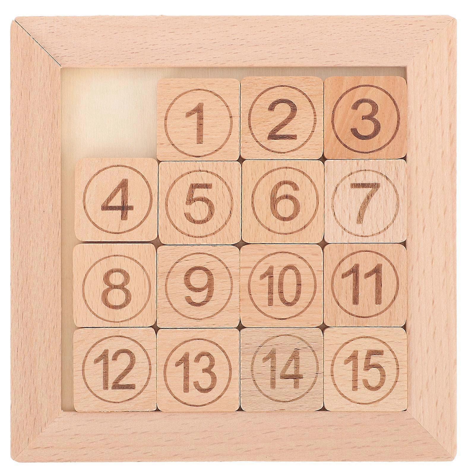 Slide Number Puzzle Toy Wooden Number Cognition Toy Kids Educational Toy Z