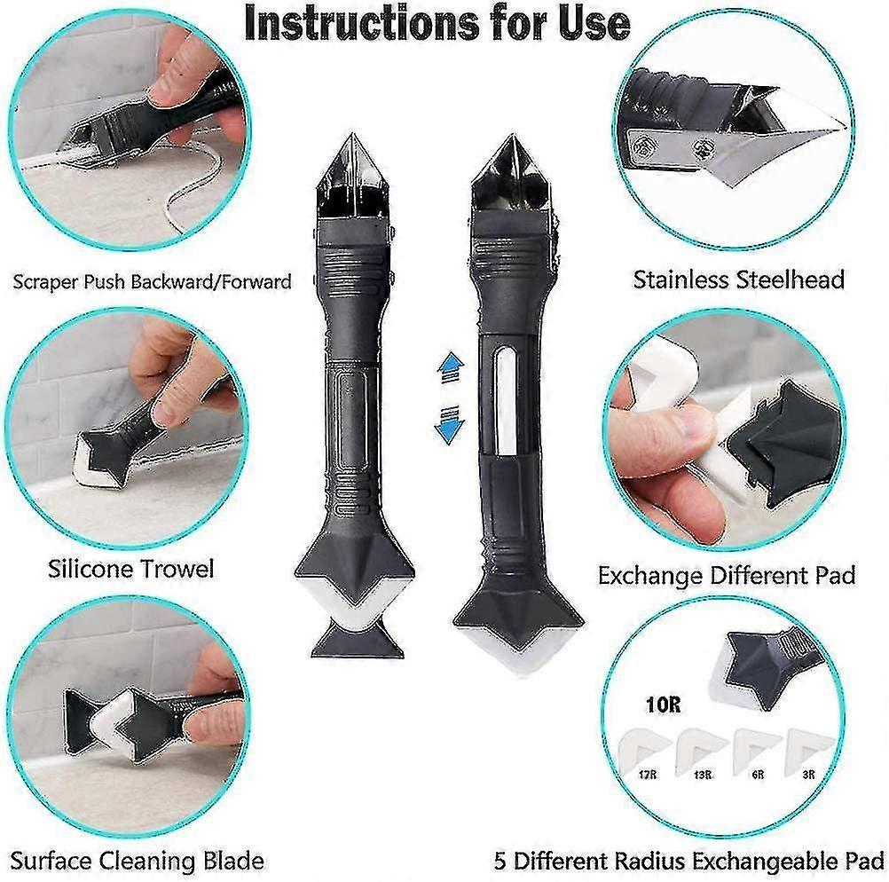 Caulking Tool Glass Glue Angle Scraper Tools Caulk Cement Scraper